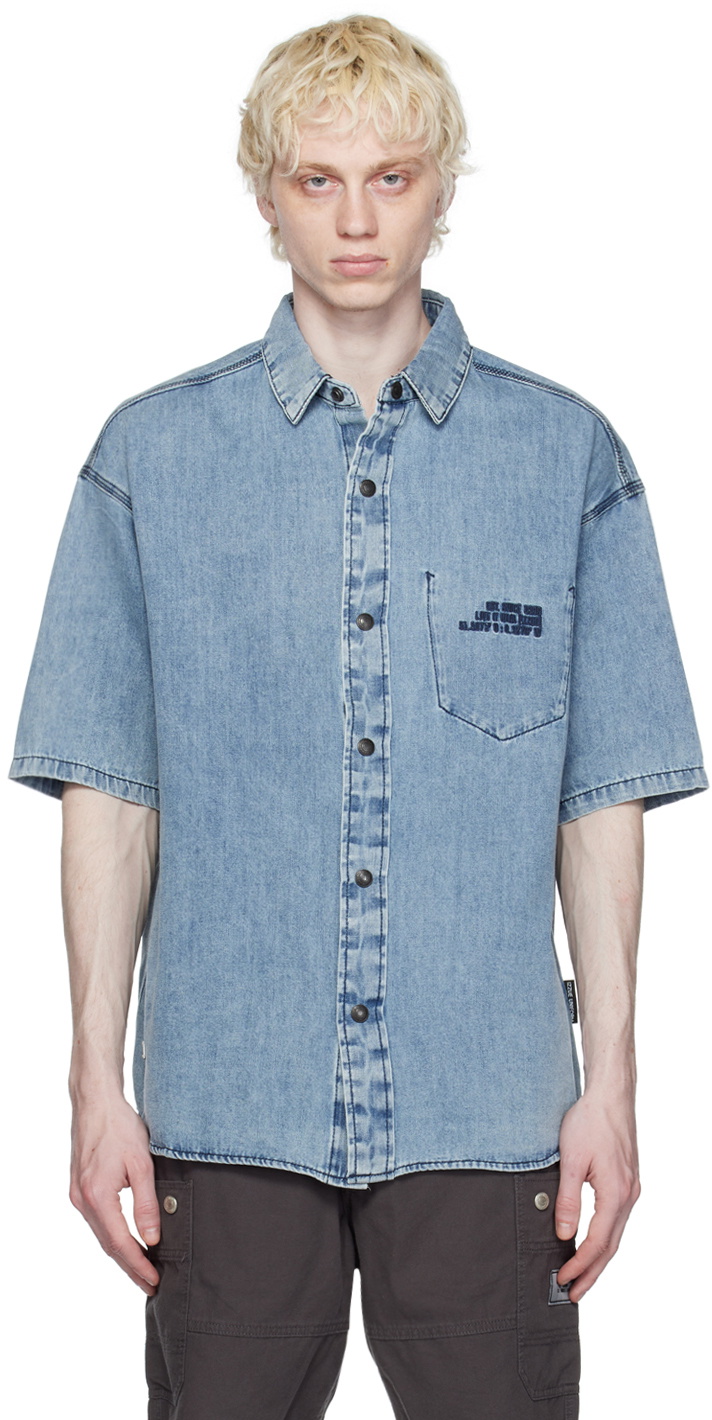 Izzue Blue Washed Denim Shirt