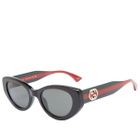 Gucci Women's GG1862S Sunglasses in Black/Grey 