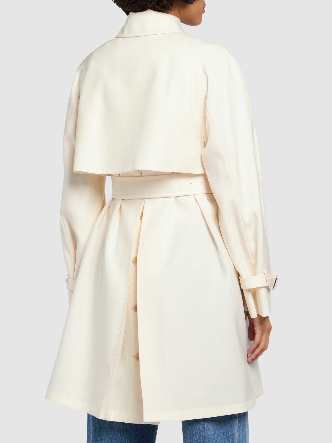 Max Mara「ZAGARA」 ウールシルク ショートトレンチコート MAX MARA Zagara Wool & Silk Short Trench Coat Max Mara