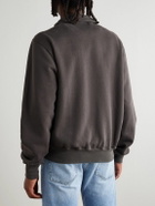 Les Tien - Yacht Garment-Dyed Cotton-Jersey Half-Zip Sweatshirt - Gray