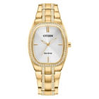 Citizen Crystal Eco-Drive Silver Dial Ladies Watch EM1082-50A