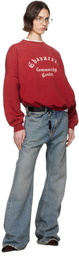 WILLY CHAVARRIA Red 'Community Center' Hooligan Crew Sweatshirt