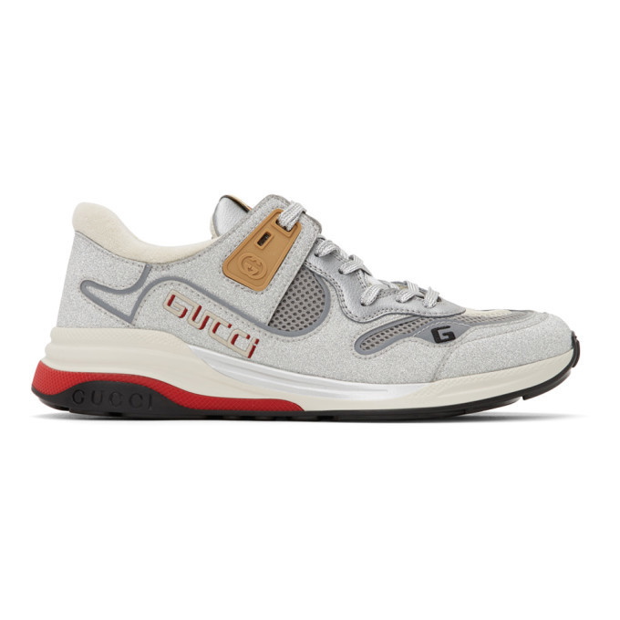Photo: Gucci Silver Sparkling Ultrapace Sneakers
