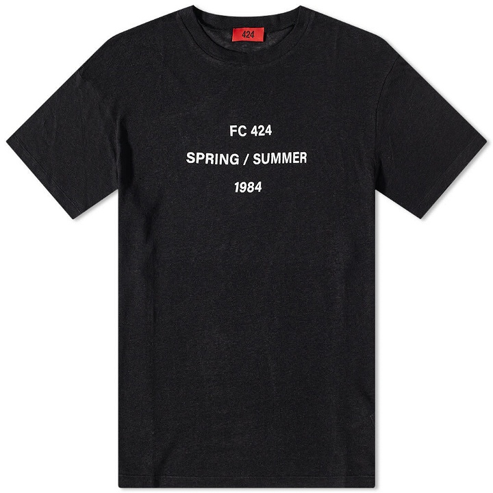 Photo: 424 Men's Fc 1984 Logo T-Shirt in Black