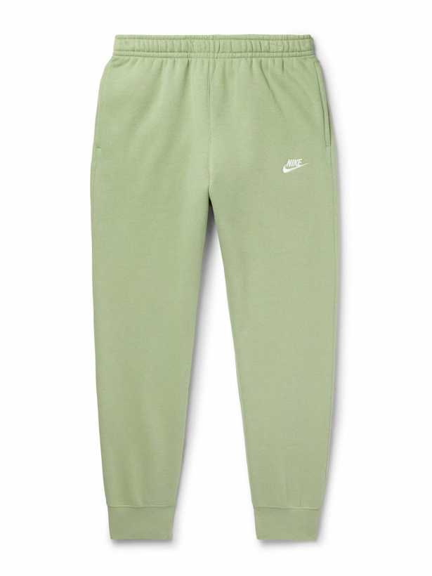 Photo: Nike - Sportswear Tapered Cotton-Blend Jersey Sweatpants - Green