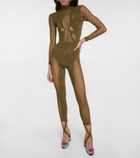 The Attico - Paneled mesh bodysuit