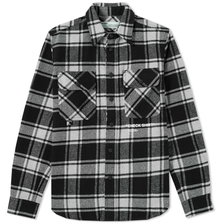 Photo: Off-White Quote Flannel Shirt Grey