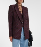 Etro Floral wool and cotton jacquard blazer