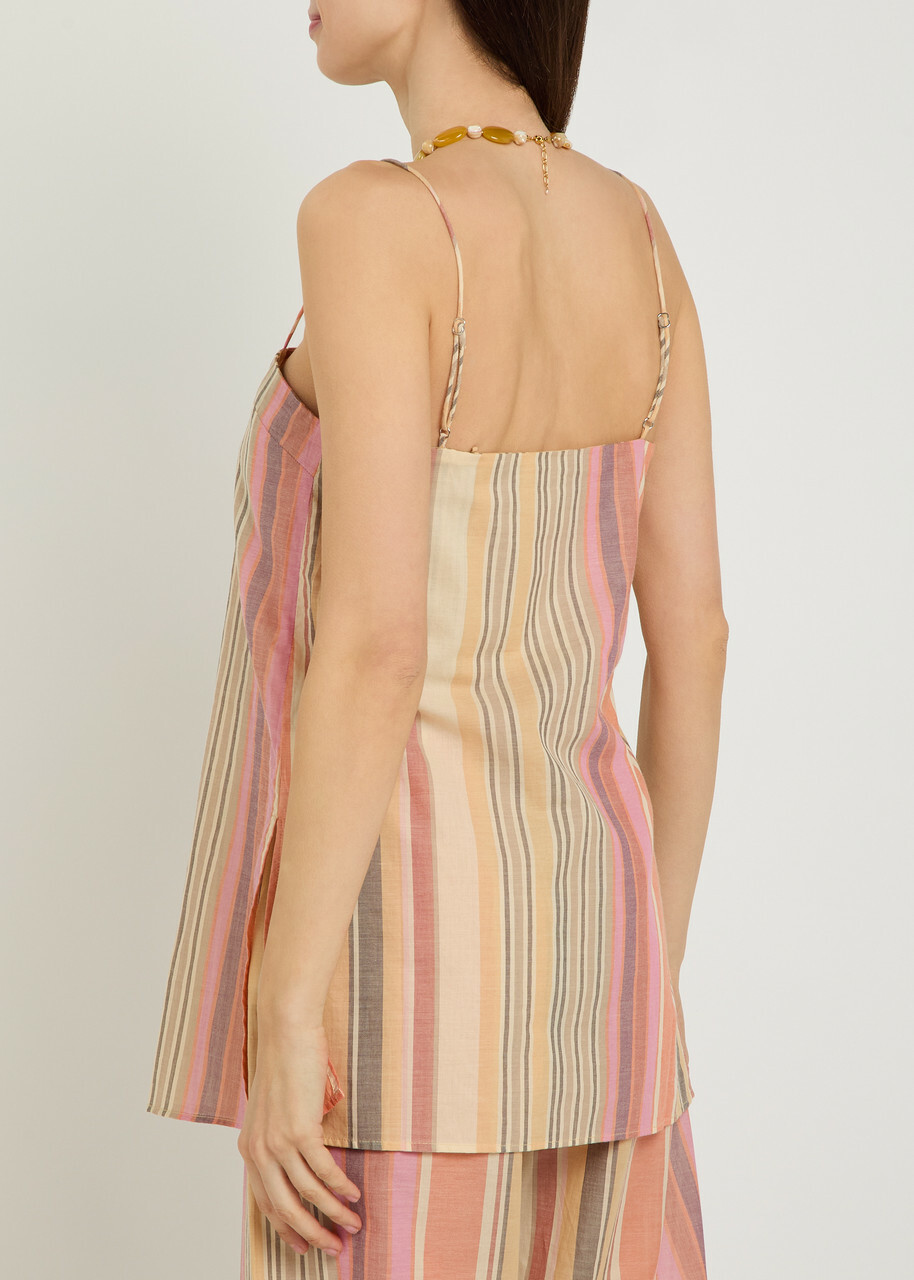 Faithfull The Brand Aina Striped Cotton top Multicoloured
