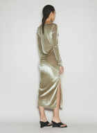 Helmut Lang Draped Velvet Dress