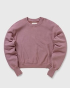 Les Tien Crop Crew Purple Sweatshirts