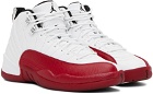 Nike Jordan White & Red Air Jordan 12 Sneakers