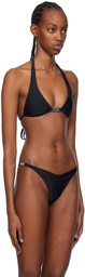 GCDS Black Hardware Bikini Top