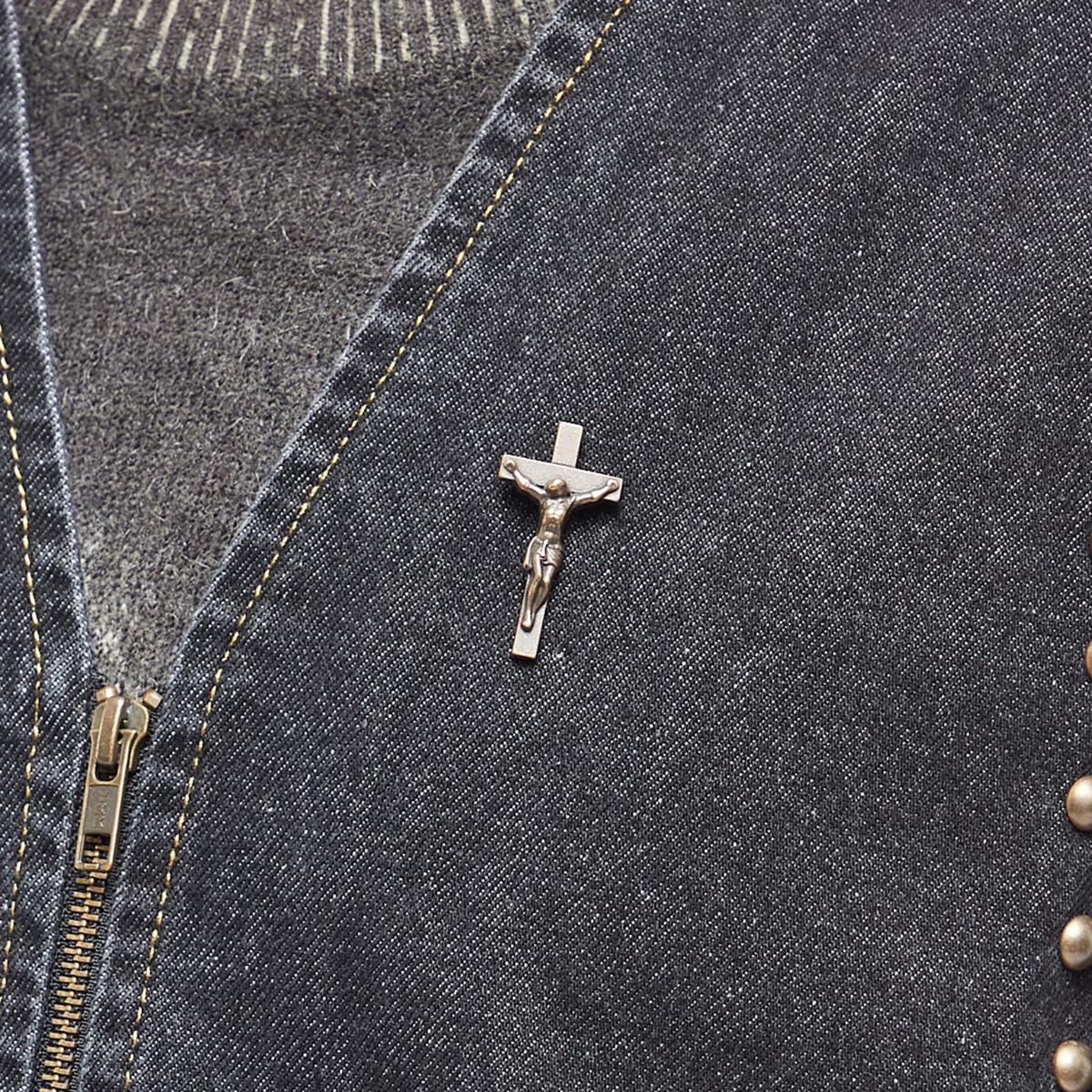 Fucking Awesome Men's Unholy Trinity Vest in Indigo Fucking Awesome
