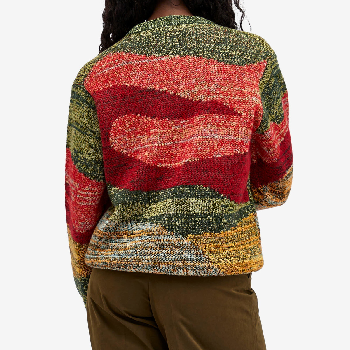 TOGA Women's Jacquard knit pullover in Red Toga Pulla