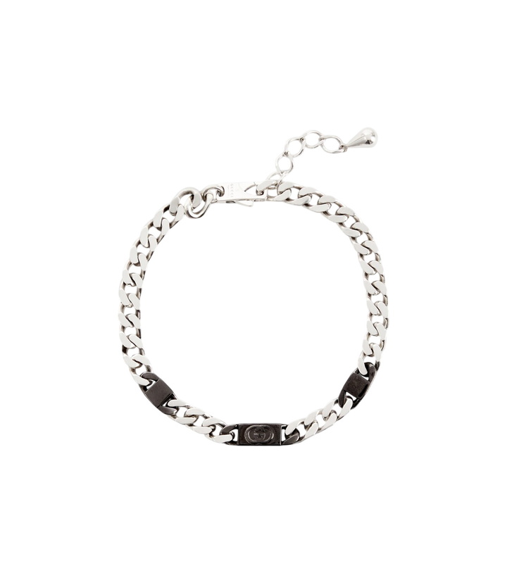 Photo: Gucci Gucci Interlocking sterling silver chain bracelet