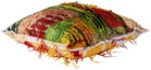 Luna Del Pinal White & Yellow Harvest Topographic Cushion Cover