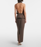 Khaite Winton crêpe maxi skirt
