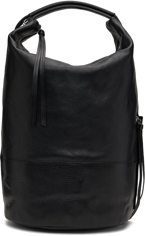 Photo: Lemaire Black Medium Leather Backpack