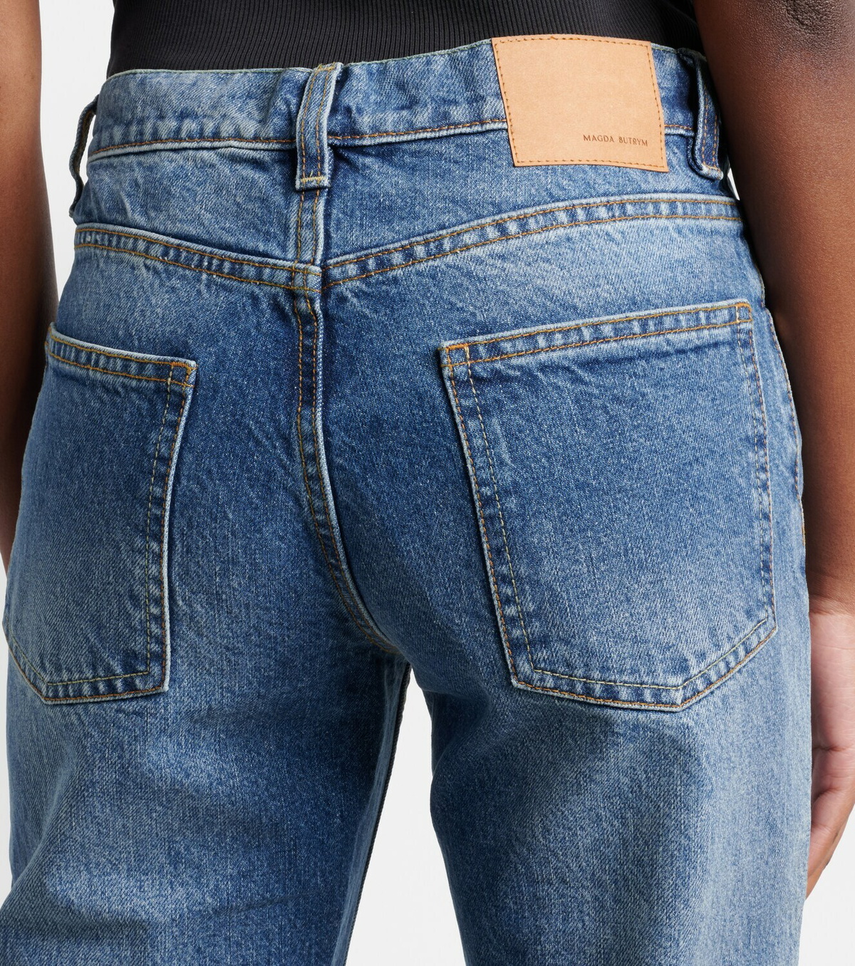 Magda Butrym Faded capri jeans