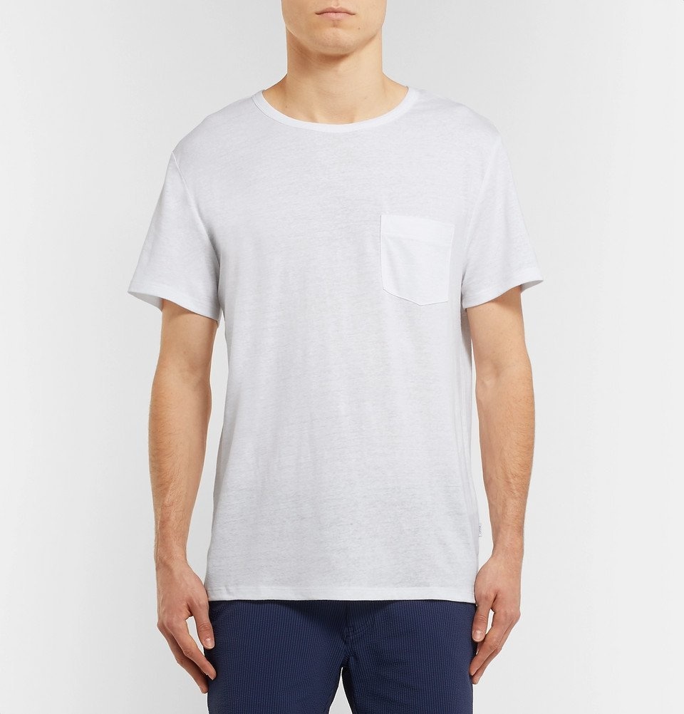 Onia - Chad Slub Linen-Blend T-Shirt - Men - Off-white Onia