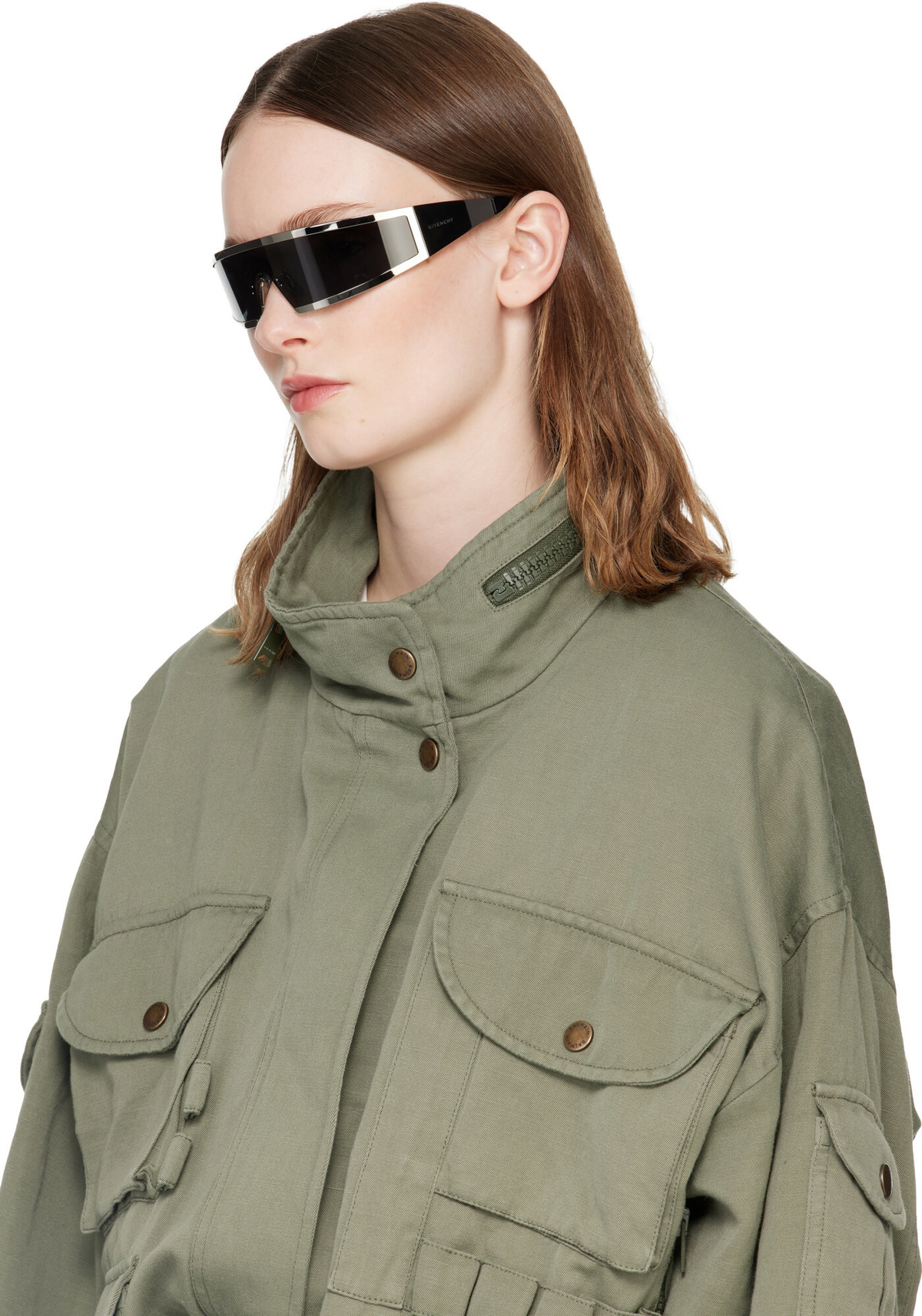 Givenchy Silver Square Sunglasses