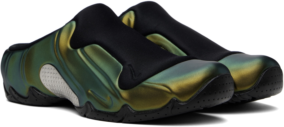 Nike Black & Gold Clogposite Slip-on Loafers