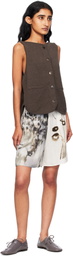 Cordera White Printed Shorts