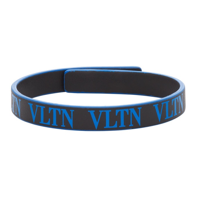 Photo: Valentino Blue and Black Valentino Garavani VLTN Bracelet