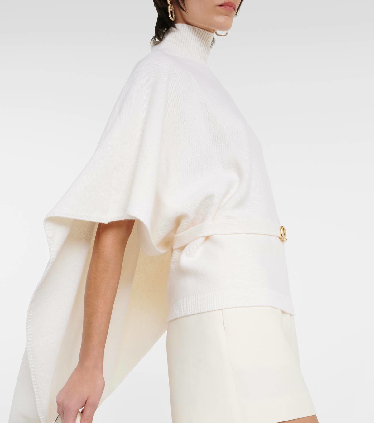 Valentino Caped virgin wool turtleneck sweater Valentino