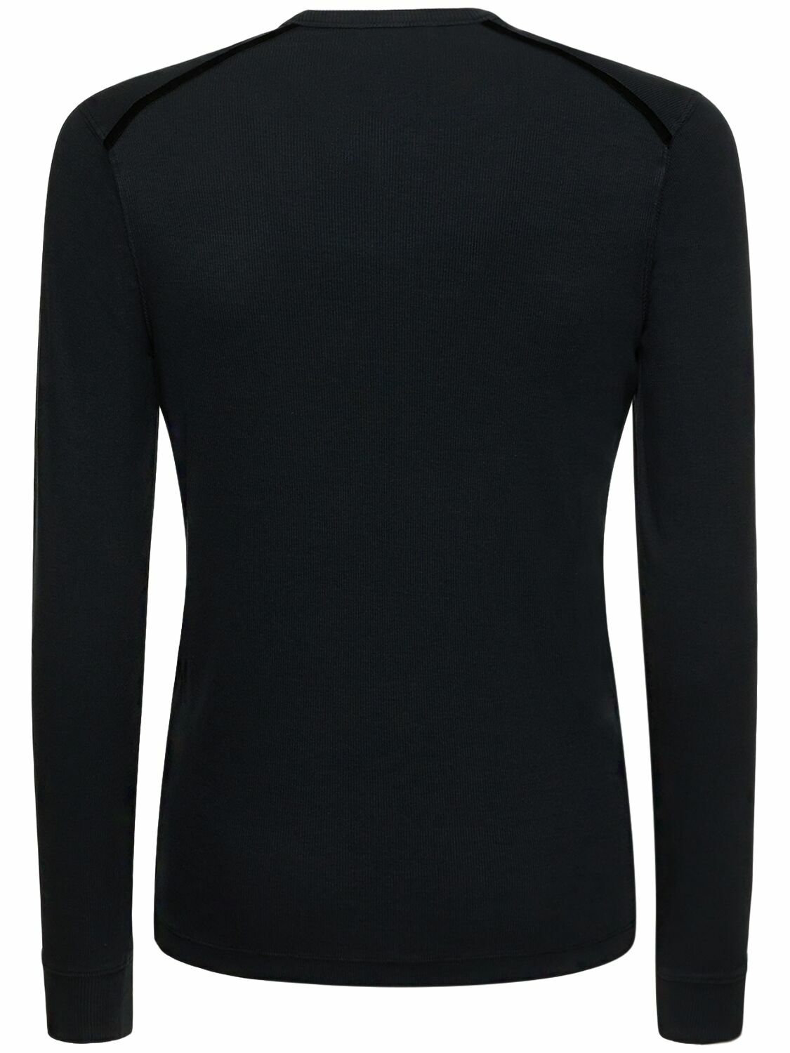 Tシャツ・カットソー TOM FORD LONG SLEEVE RIB SERAFINO (JHL014JMC048S25 AW004) TOM FORD long-sleeve lyocell-blend T-shirt | Blue | FARFETCH