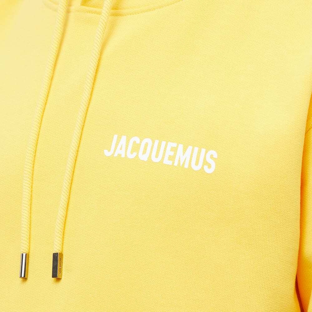 Jacquemus Men's Classic Logo Popover Hoody in Yellow Jacquemus
