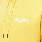 Jacquemus Men's Classic Logo Popover Hoody in Yellow