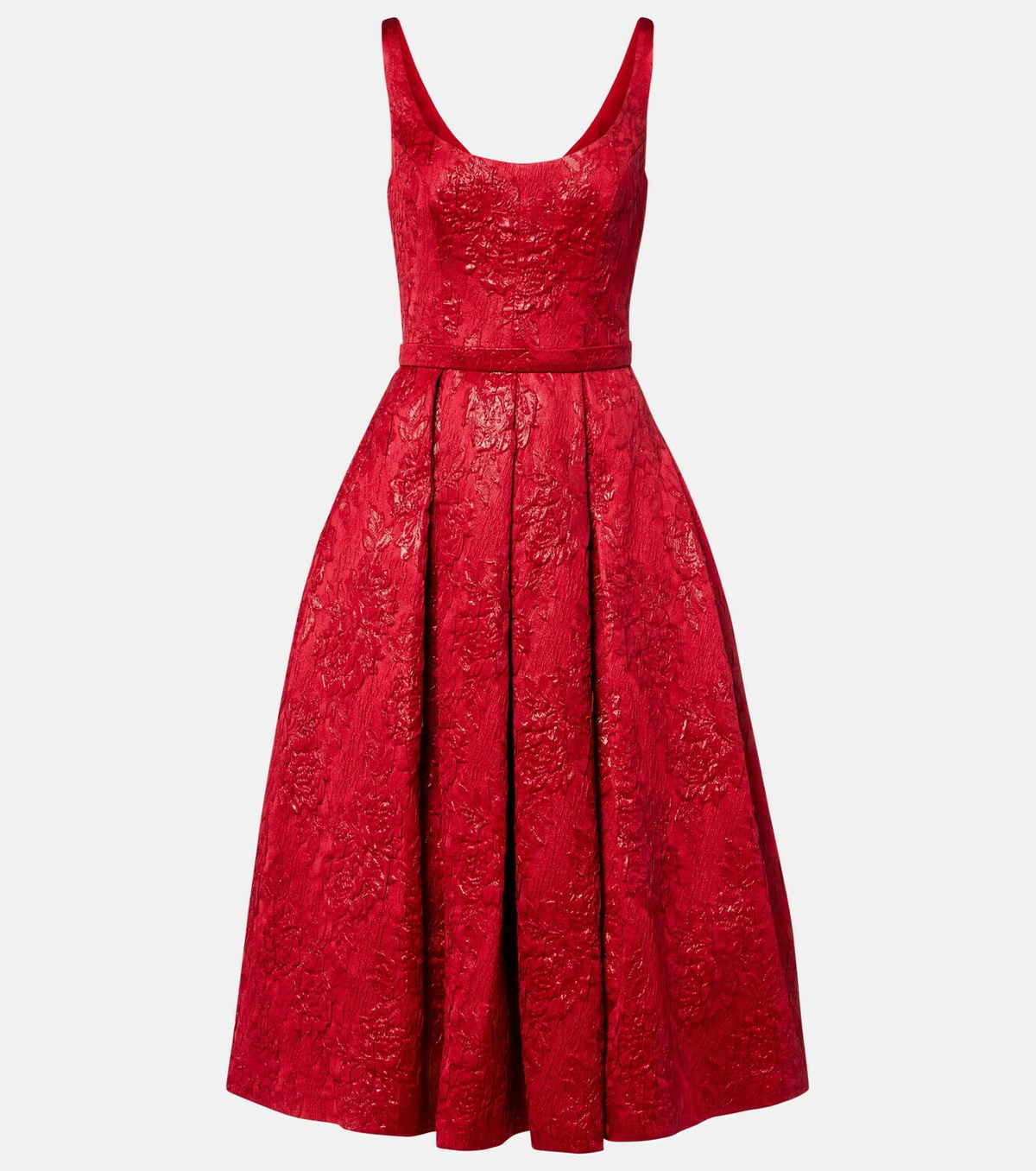 Safiyaa Asher floral jacquard midi dress
