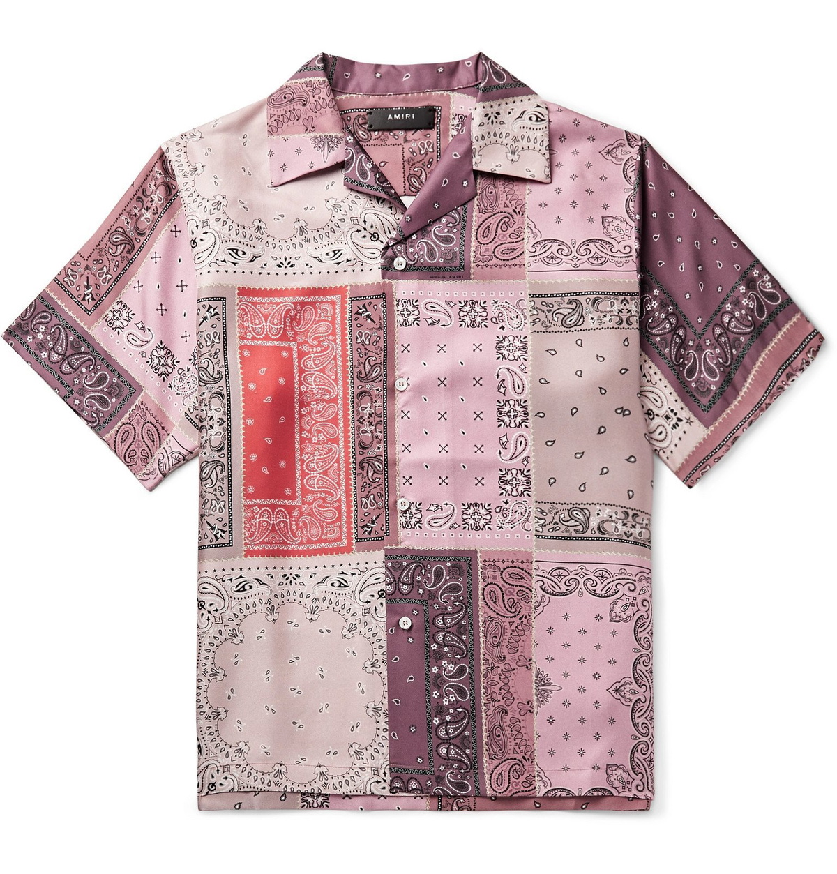 Amiri Pink MA Bar Logo-Print T-shirt - NOBLEMARS