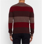 Berluti - Striped Cashmere, Silk and Wool-Blend Sweater - Men - Red