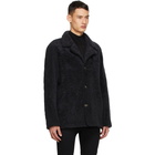 Yves Salomon Reversible Grey Shearling Coat