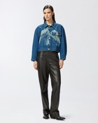 Pinko Reimagine By Pinko X Patrick Mc Dowell Denim Jacket With Horse Print Rinse Wash