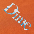 Dime Men's Classic Chemtrail Logo T-Shirt in Rust