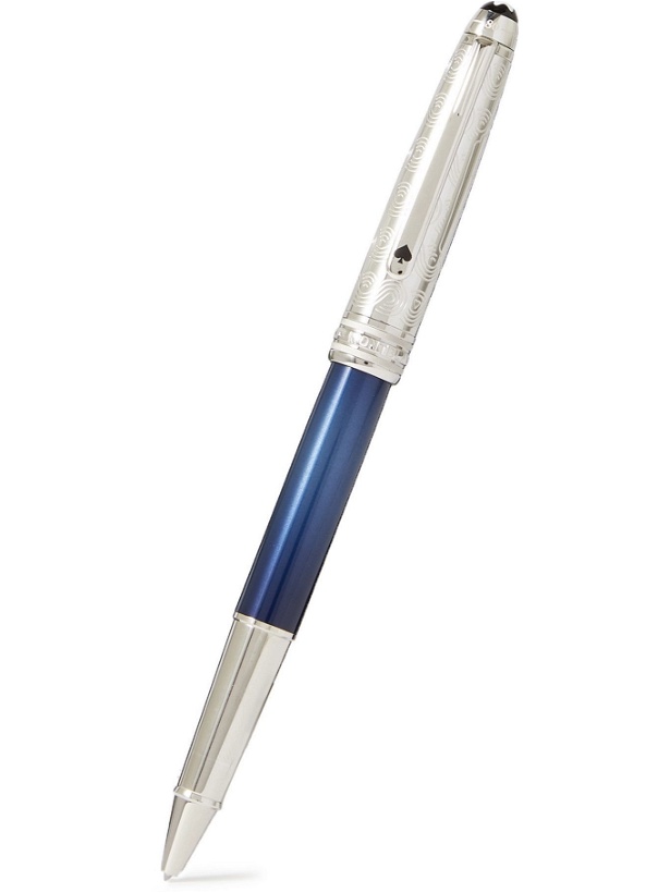 Photo: MONTBLANC - Meisterstück Around the World in 80 Days Doué Classique Resin and Platinum-Plated Rollerball Pen