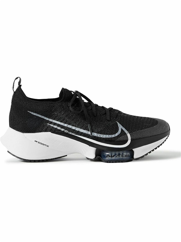 Photo: Nike Running - Tempo Rubber-Trimmed Flyknit Sneakers - Black