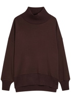Varley Barker High-neck Stretch-jersey Sweatshirt Brown