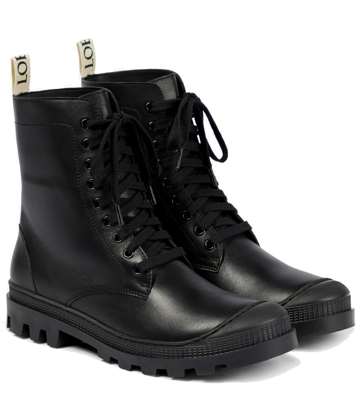 Loewe - Leather combat boots Loewe