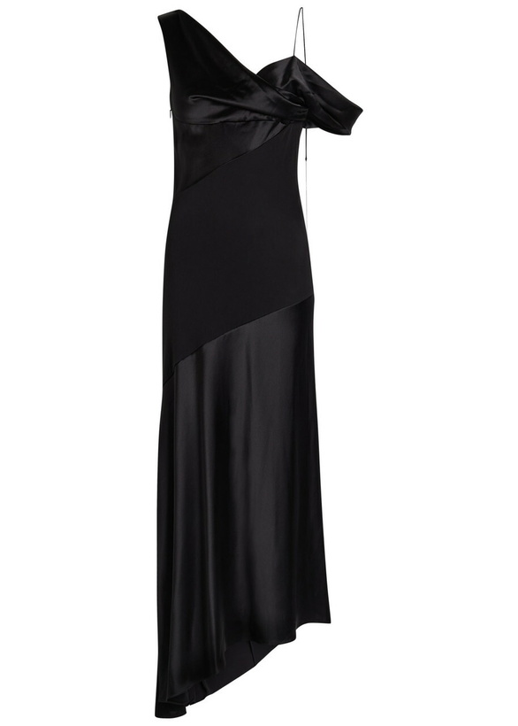 Photo: Loewe Draped Satin Gown Black