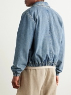 AMI PARIS - ADC Padded Logo-Embossed Denim Bomber Jacket - Blue