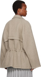 LE17SEPTEMBRE Taupe Wool Hunting Half Coat