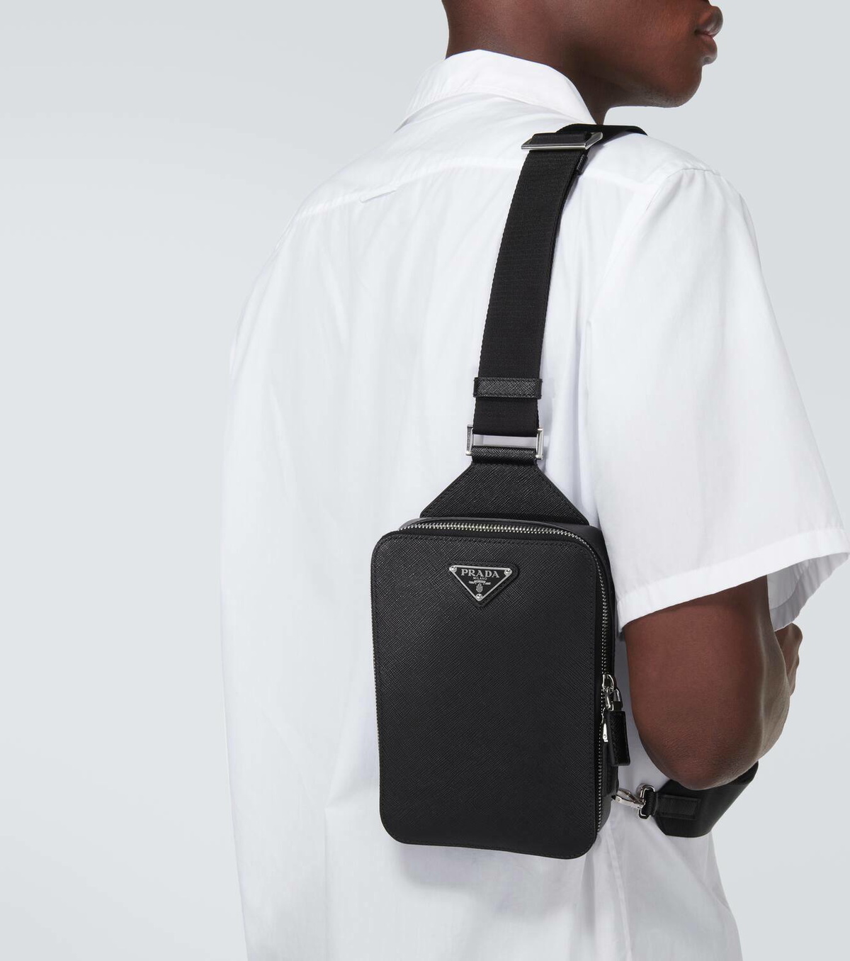 Prada Logo leather shoulder bag Prada