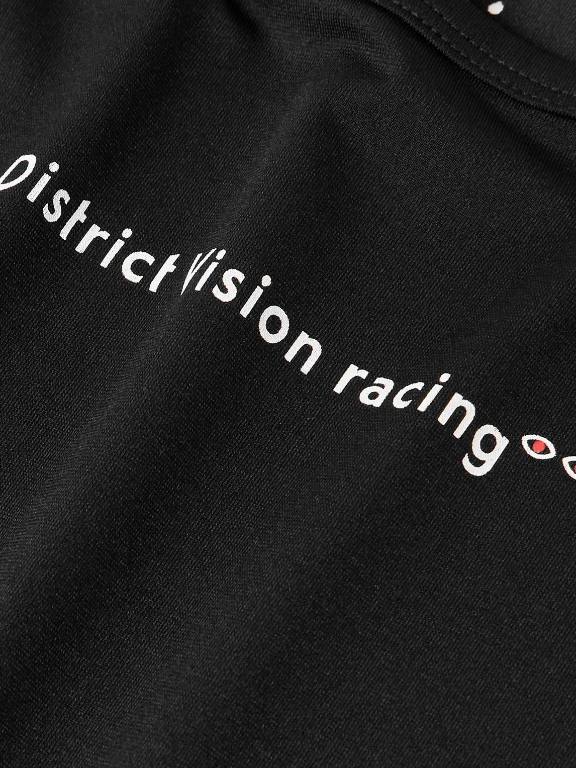 DISTRICT VISION - Perforated Logo-Print Aloe Stretch-Jersey Tank Top - Black