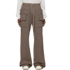 Rick Owens DRKSHDW Gray Tower Creatch Wide Drawstring Cargo Pants