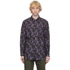 Engineered Garments Black and Purple Flannel Floral Shirt